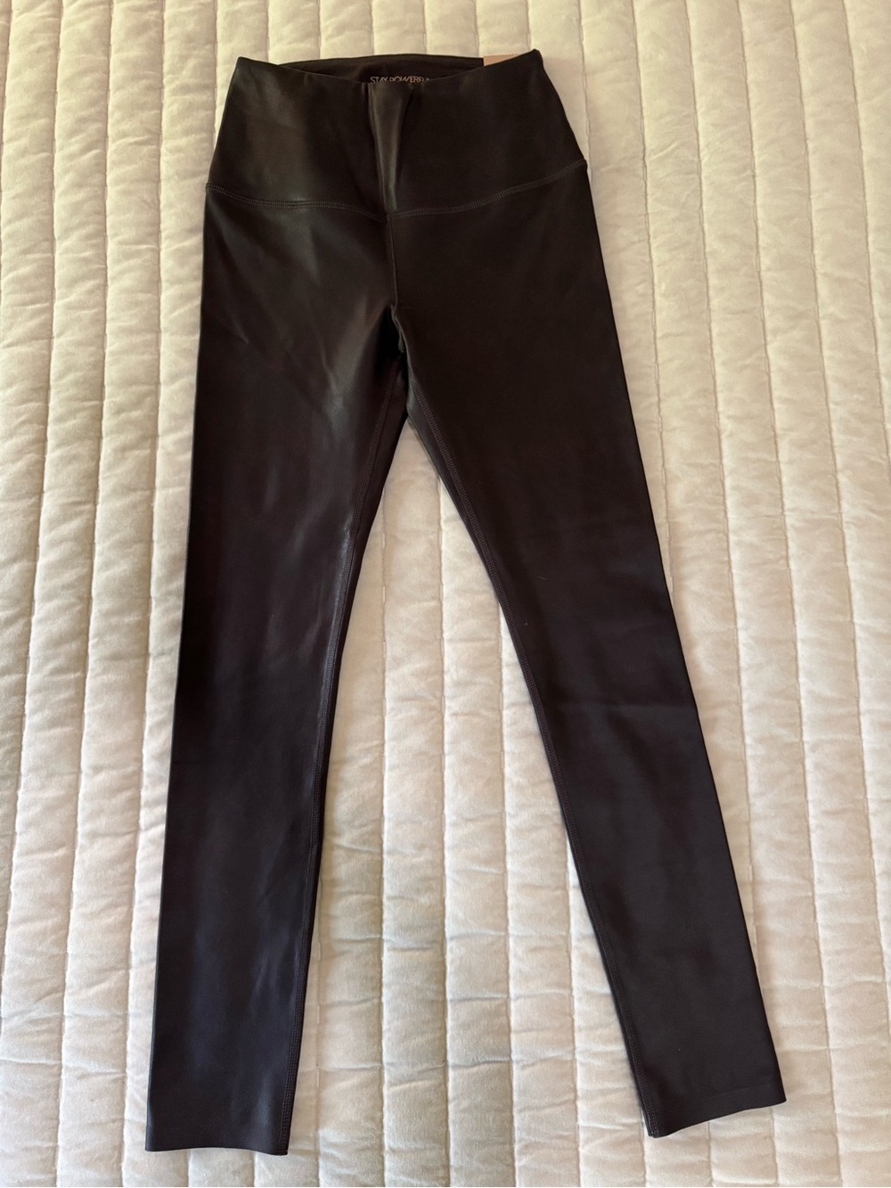 Black Faux Leather High-Waist Leggings